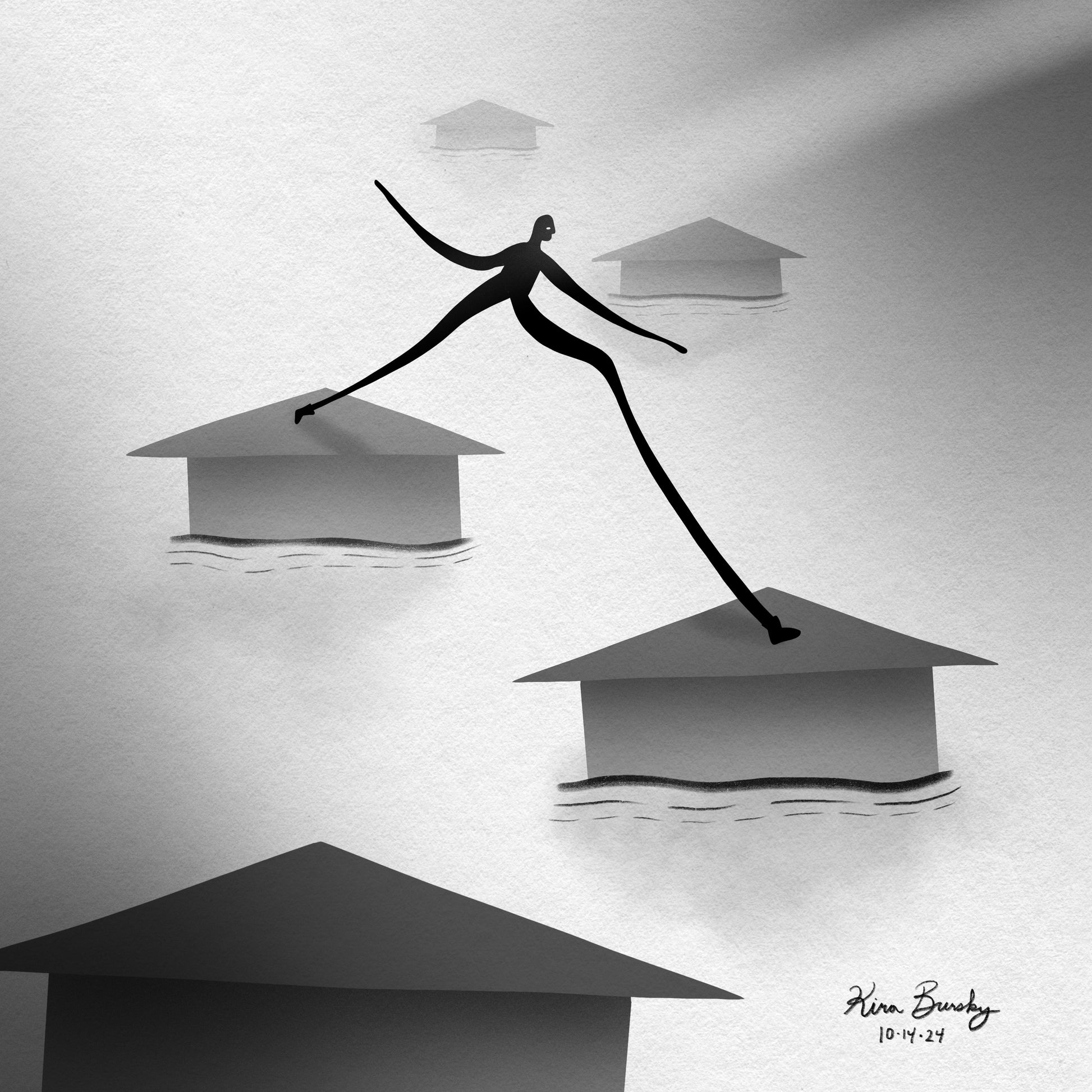 "House Hopper" - 12x12" Signed Art Print | Art Print | All Around Artsy Fashion