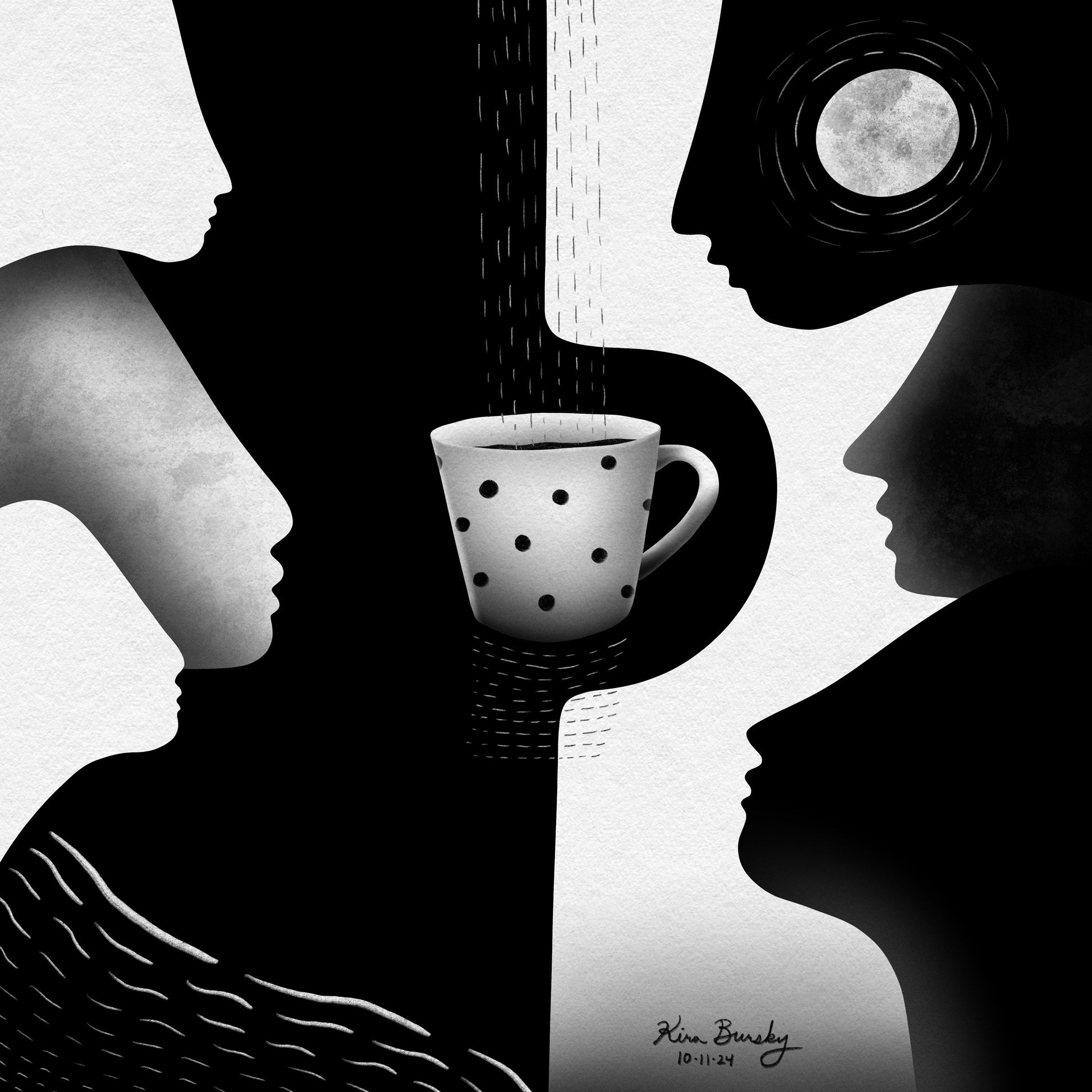 "I Need My Coffee" - 12x12" Signed Art Print | Art Print | All Around Artsy Fashion