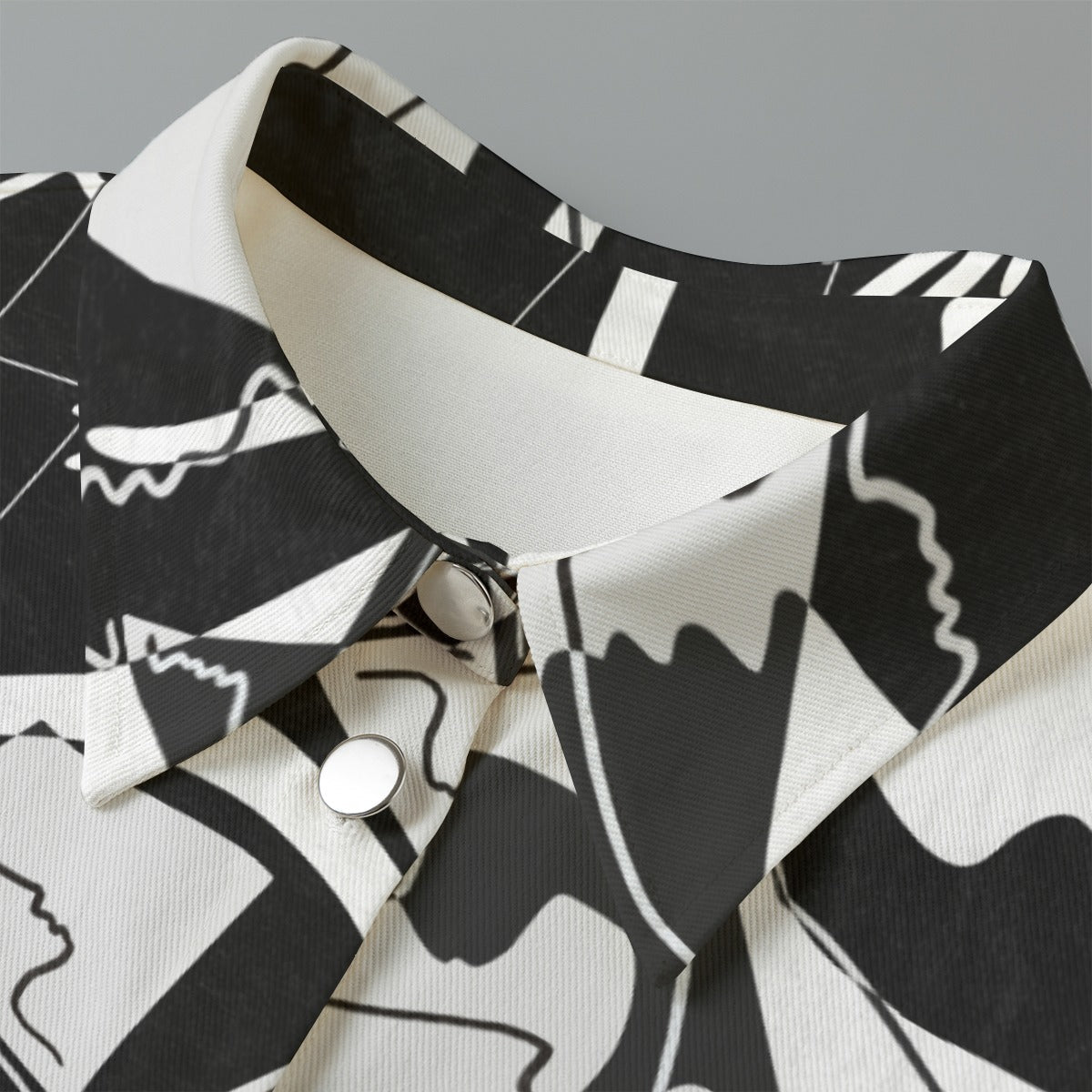 "Inertia Illusion" Crop Denim Jacket | Shirts & Tops | All Around Artsy Fashion