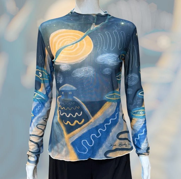 "January" Mesh Shirt | Shirts & Tops | All Around Artsy Fashion