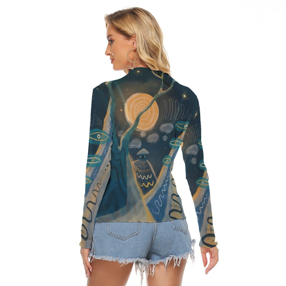 "January" Mesh Shirt | Shirts & Tops | All Around Artsy Fashion