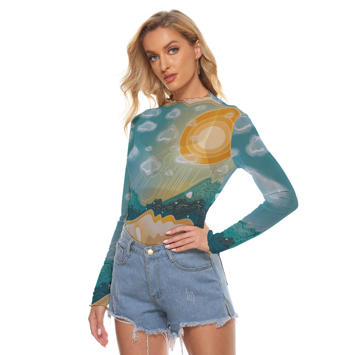 "June" Mesh Shirt | Shirts & Tops | All Around Artsy Fashion