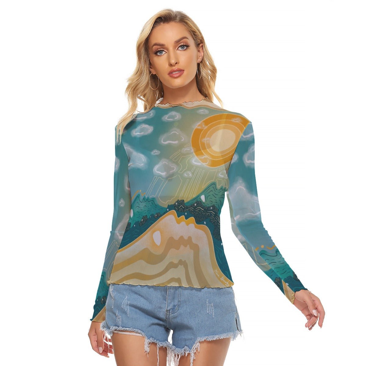 "June" Mesh Shirt | Shirts & Tops | All Around Artsy Fashion