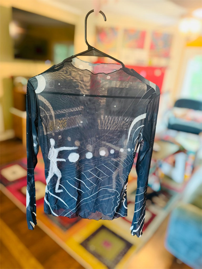 "Midnight Manifest" Mesh Shirt — hanger