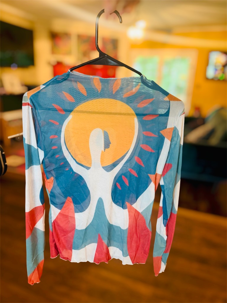 "Helios Hug" Mesh Shirt — hanger