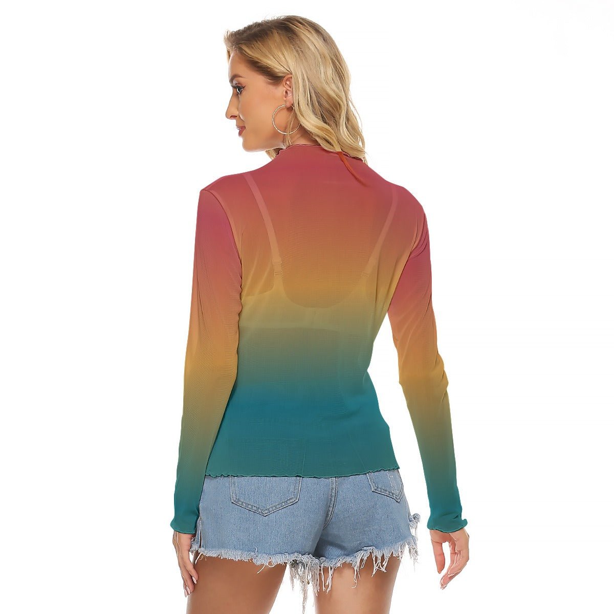 Rainbow Mesh Shirt | Shirts & Tops | All Around Artsy Fashion