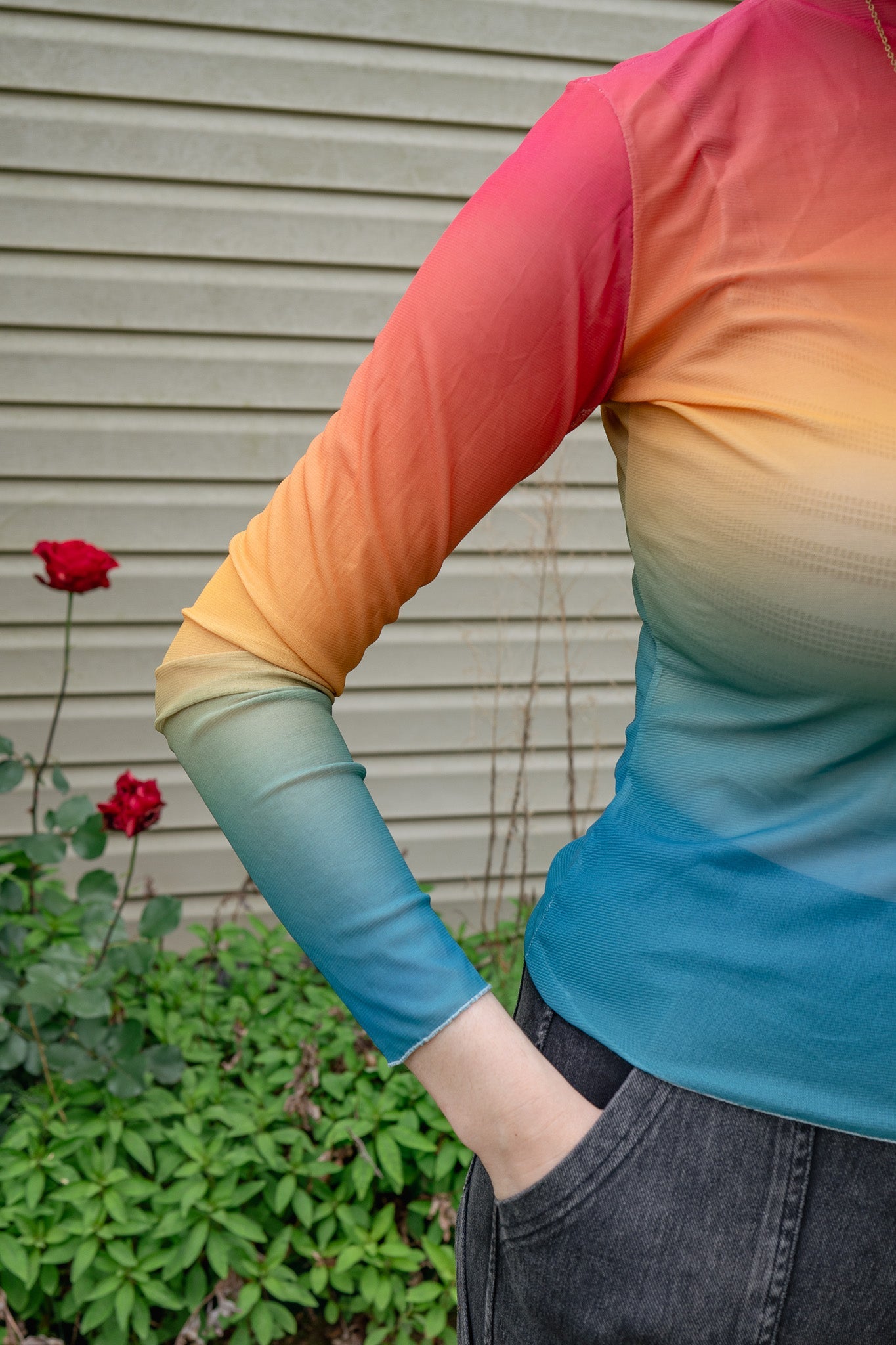 Rainbow Mesh Shirt | Shirts & Tops | All Around Artsy Fashion