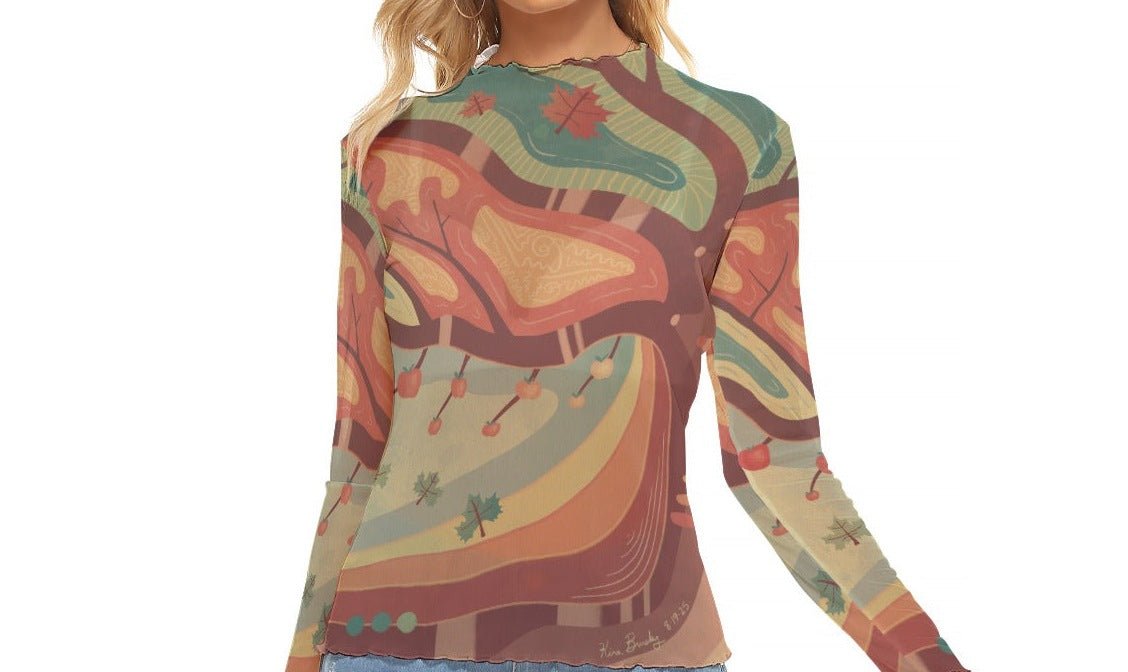 "September" Mesh Shirt | Shirts & Tops | All Around Artsy Fashion