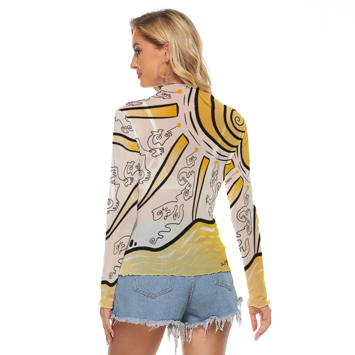 "Sunny Daze" Mesh Shirt | Shirts & Tops | All Around Artsy Fashion