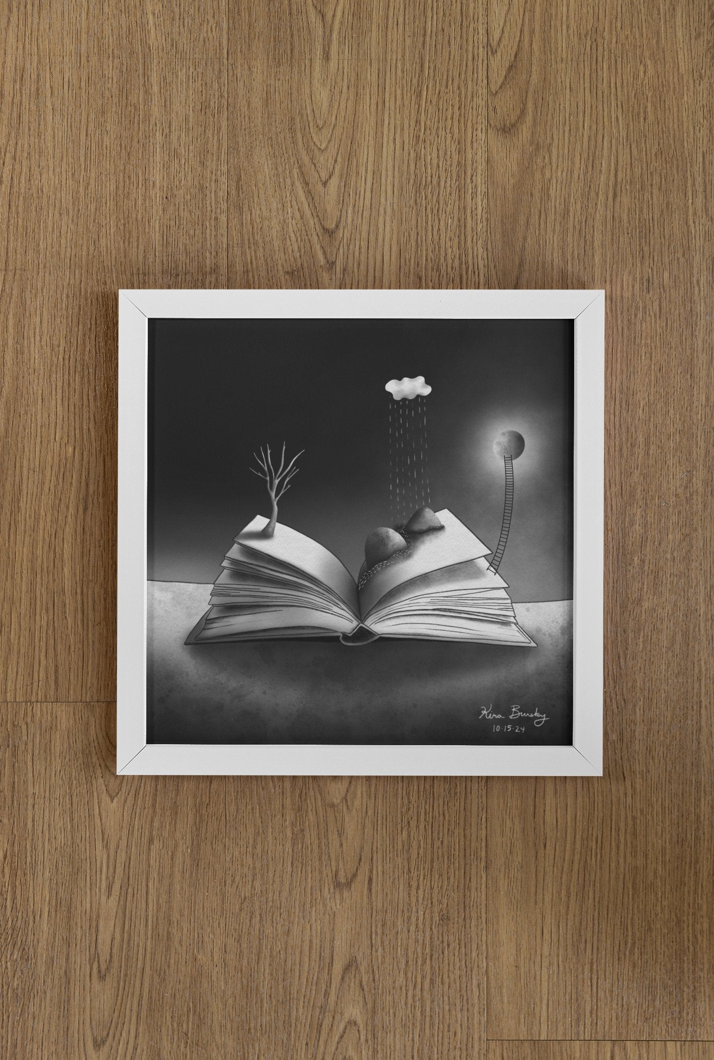 "The Book" - 12x12" Signed Art Print | Art Print | All Around Artsy Fashion