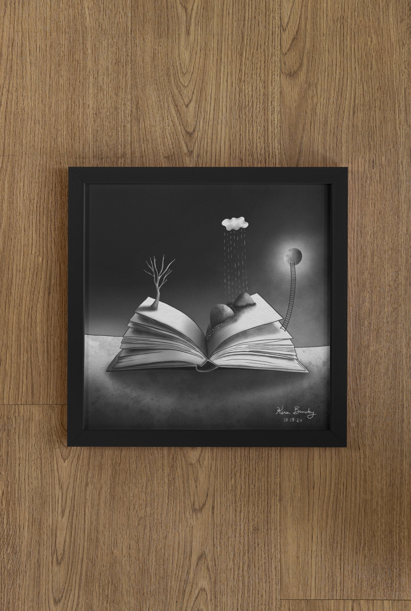 "The Book" - 12x12" Signed Art Print | Art Print | All Around Artsy Fashion