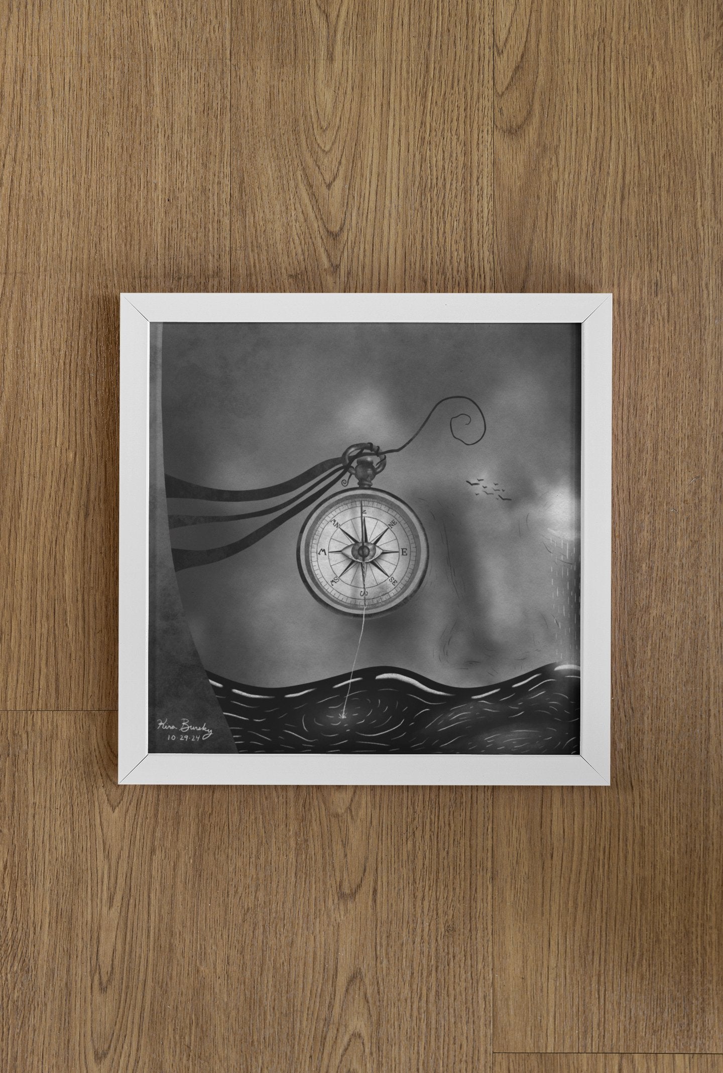 "The Compass" - 12x12" Signed Art Print | Art Print | All Around Artsy Fashion