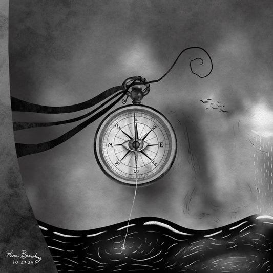 "The Compass" - 12x12" Signed Art Print | Art Print | All Around Artsy Fashion