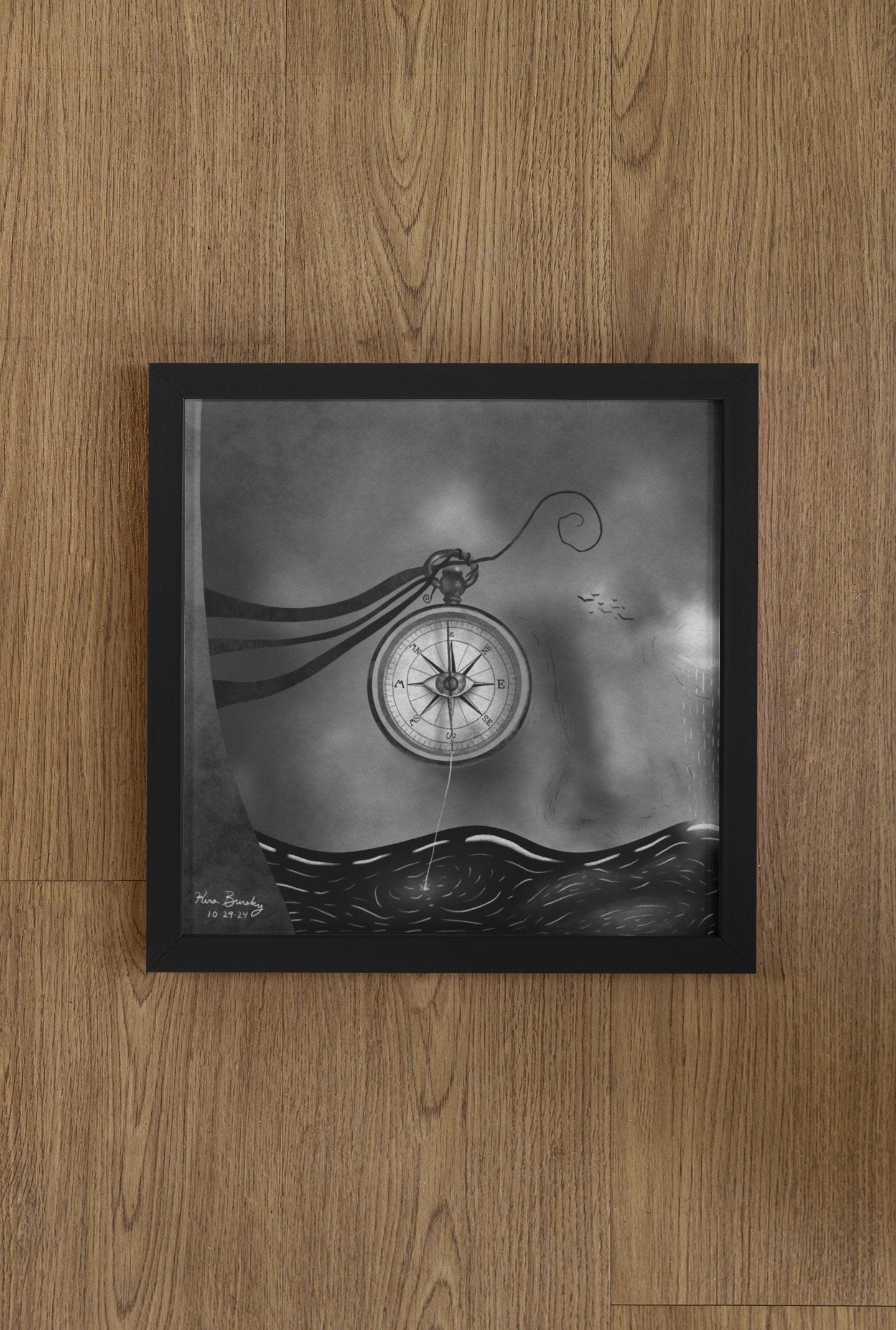 "The Compass" - 12x12" Signed Art Print | Art Print | All Around Artsy Fashion