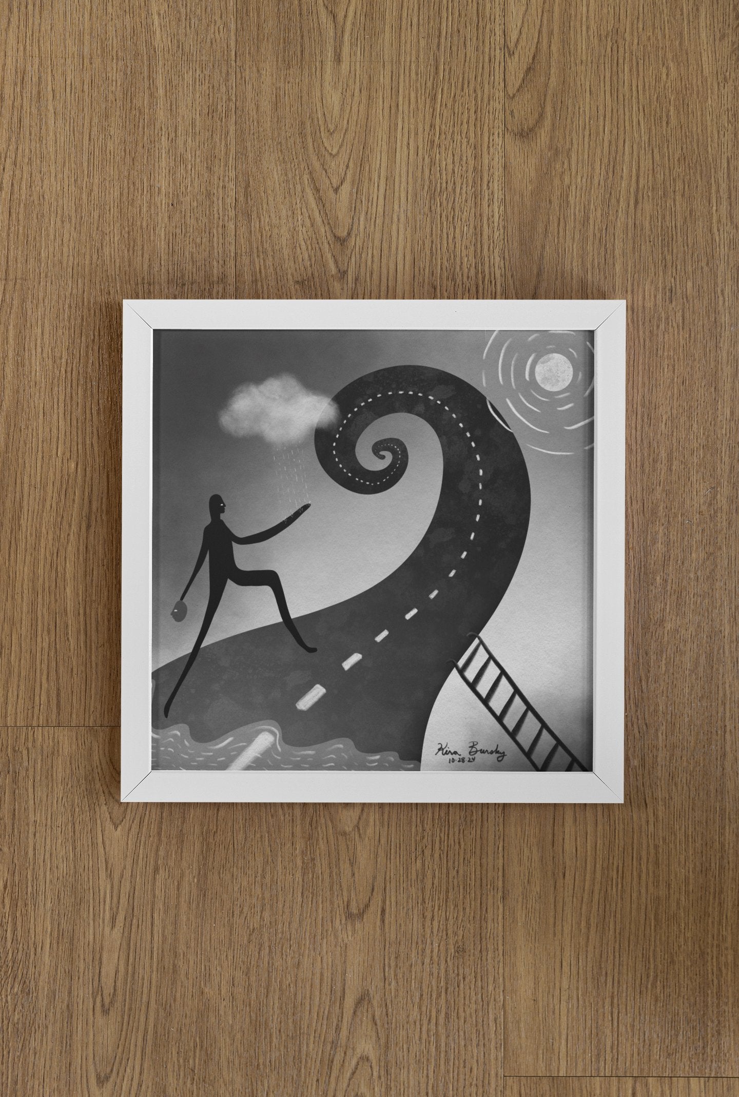 "The Road" - 12x12" Signed Art Print | Art Print | All Around Artsy Fashion