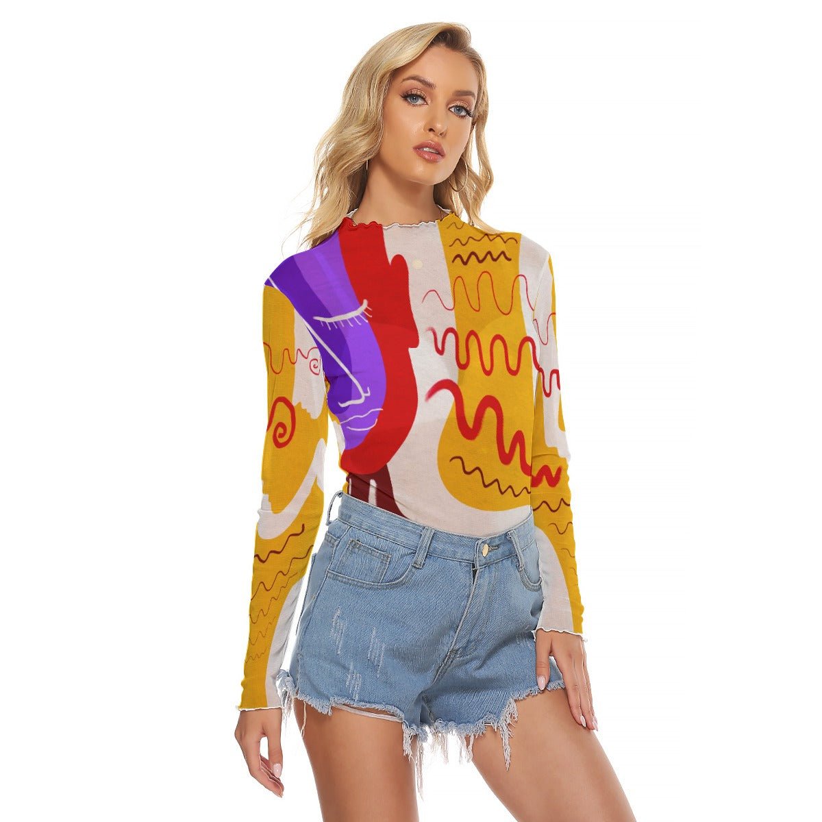 "Vibing Out" Mesh Shirt | Shirts & Tops | All Around Artsy Fashion