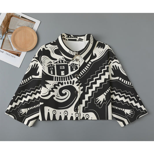 "Wild Wonder" Crop Denim Jacket | Shirts & Tops | All Around Artsy Fashion