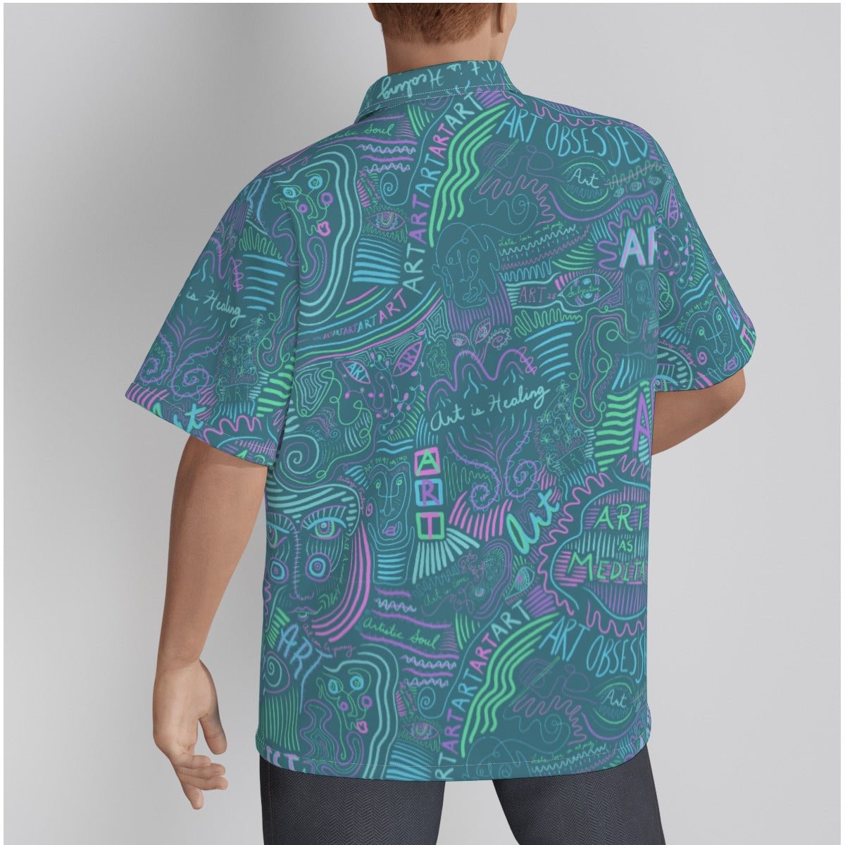 "Artsy Fartsy" - Men's Hawaiian Shirt | Shirts & Tops | All Around Artsy Fashion