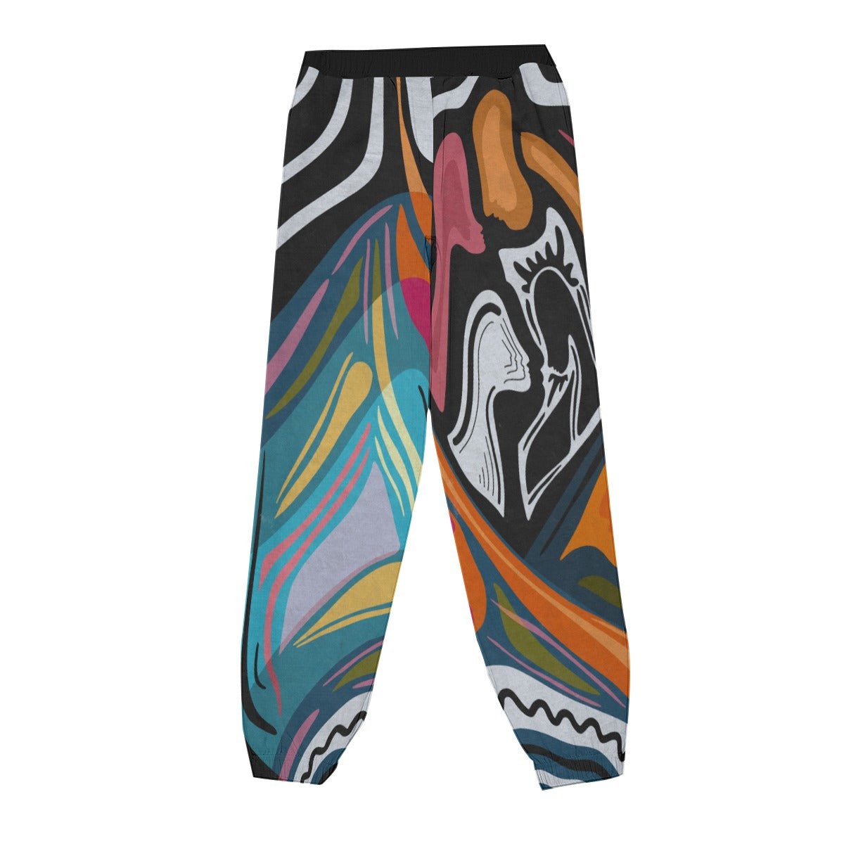 "Artsy Joyride" - Men's Buttoned Sweatpants | Pants | All Around Artsy Fashion