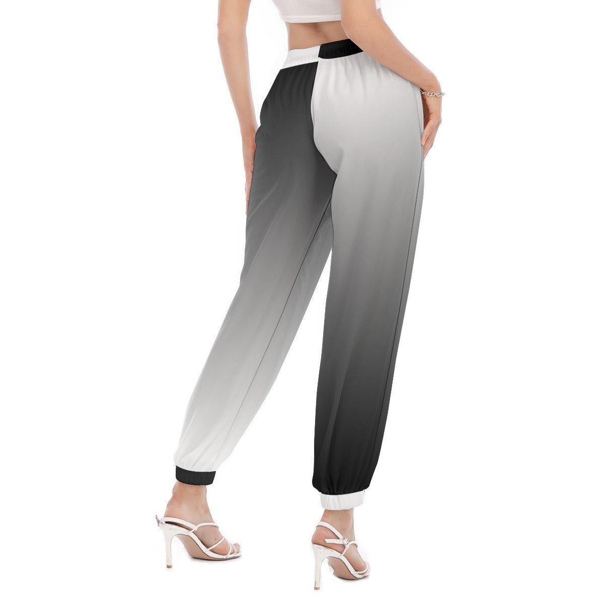 Black & White Ombré Women's Pants | Pants | All Around Artsy Fashion