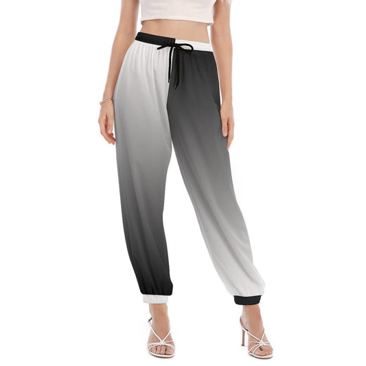 Black & White Ombré Women's Pants | Pants | All Around Artsy Fashion