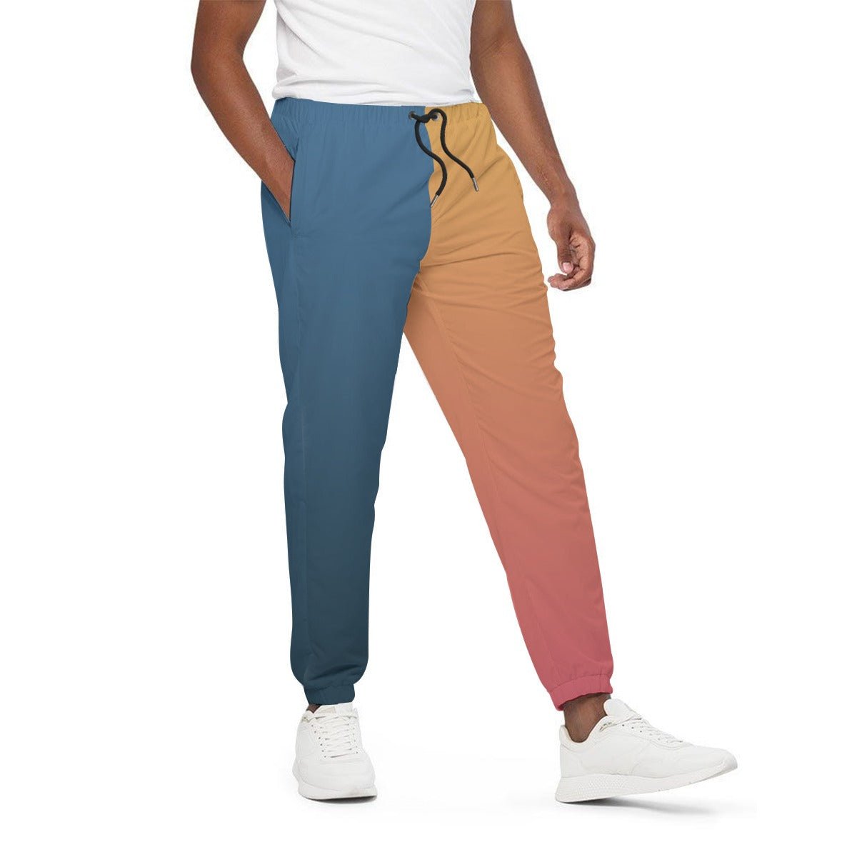 Blue & Orange Two-Tone Sweatpants | Pants | All Around Artsy Fashion