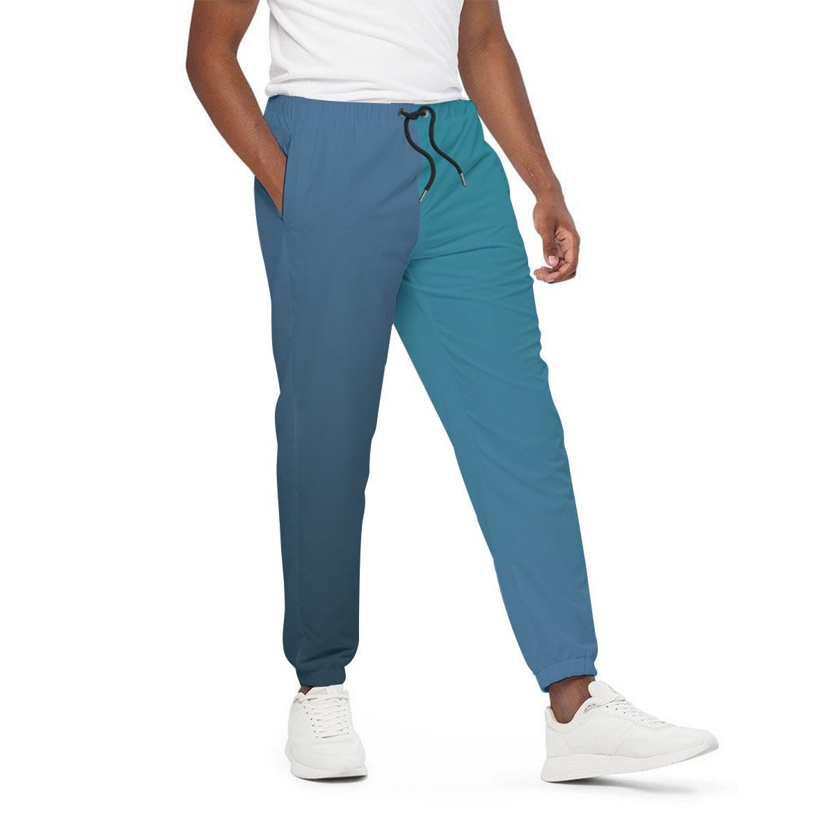 Blue Two-Tone Sweatpants | Pants | All Around Artsy Fashion