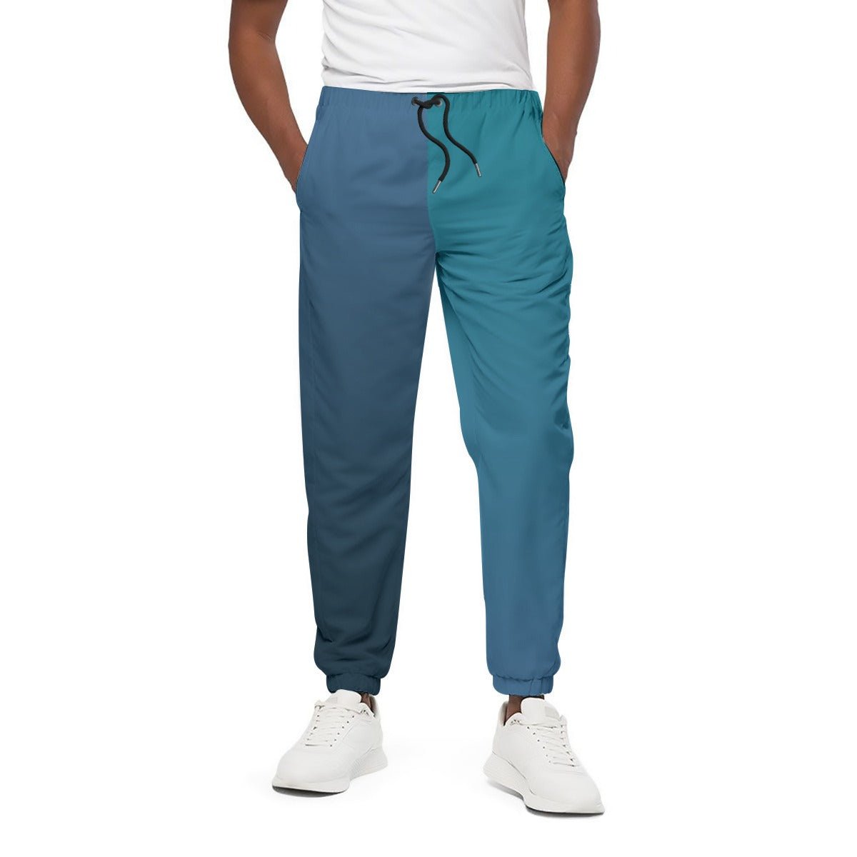 Blue Two-Tone Sweatpants | Pants | All Around Artsy Fashion