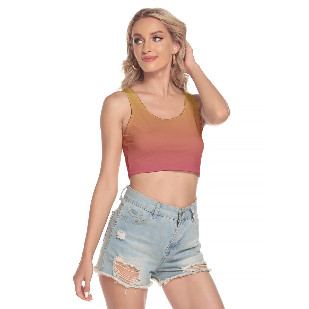 Desert Sunset Crop Top | Shirts & Tops | All Around Artsy Fashion