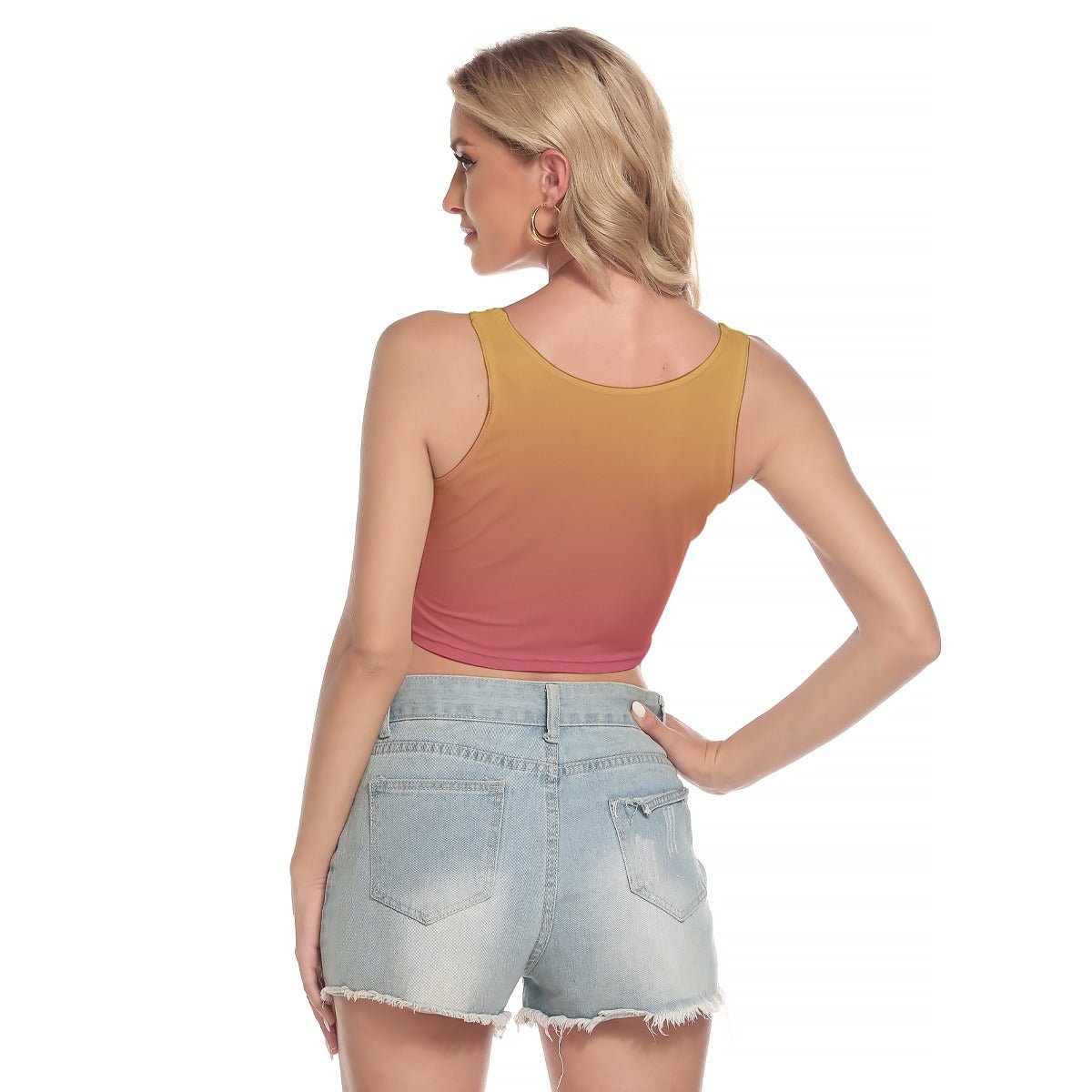 Desert Sunset Crop Top | Shirts & Tops | All Around Artsy Fashion