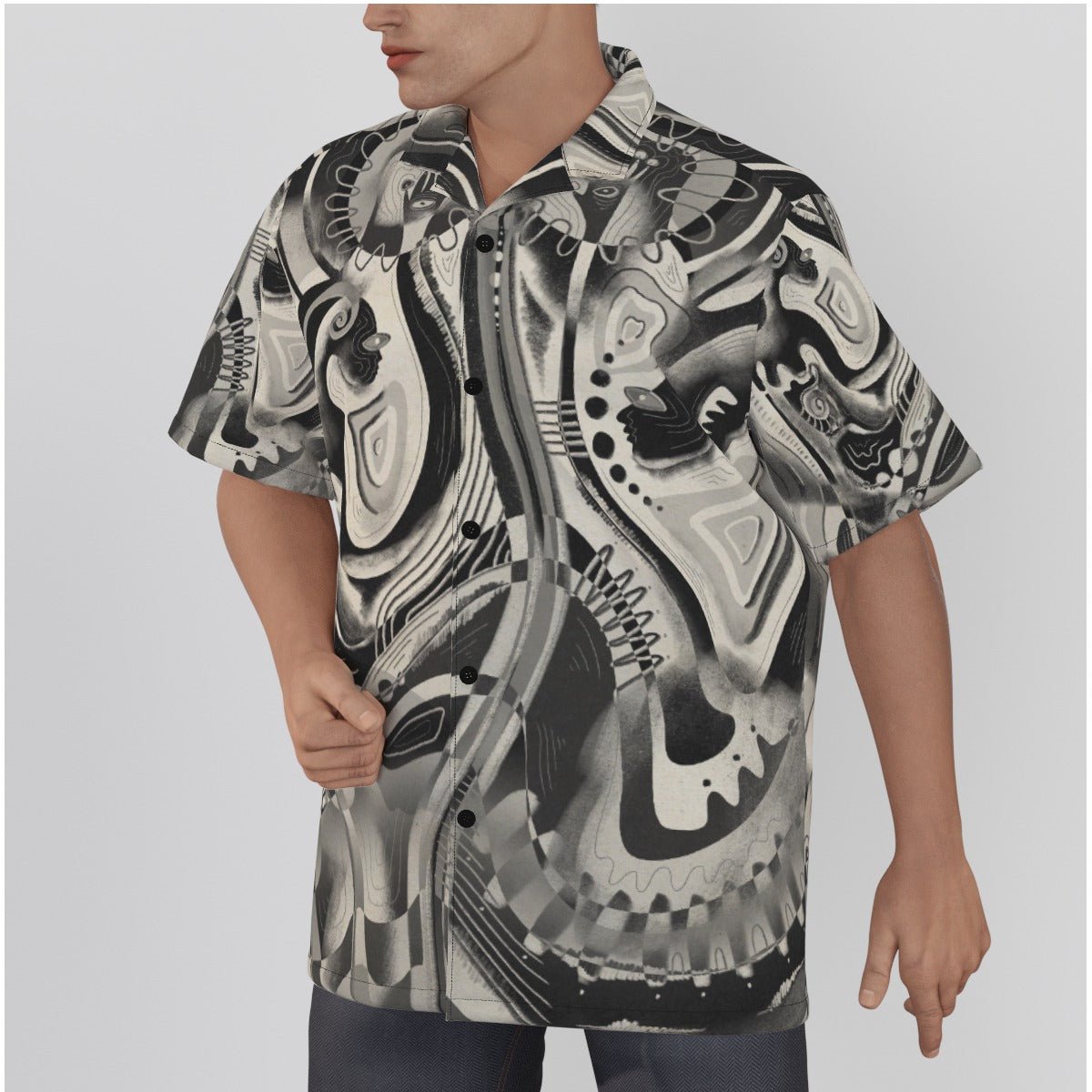 "Emotion Erosion" - Men's Hawaiian Shirt | Shirts & Tops | All Around Artsy Fashion