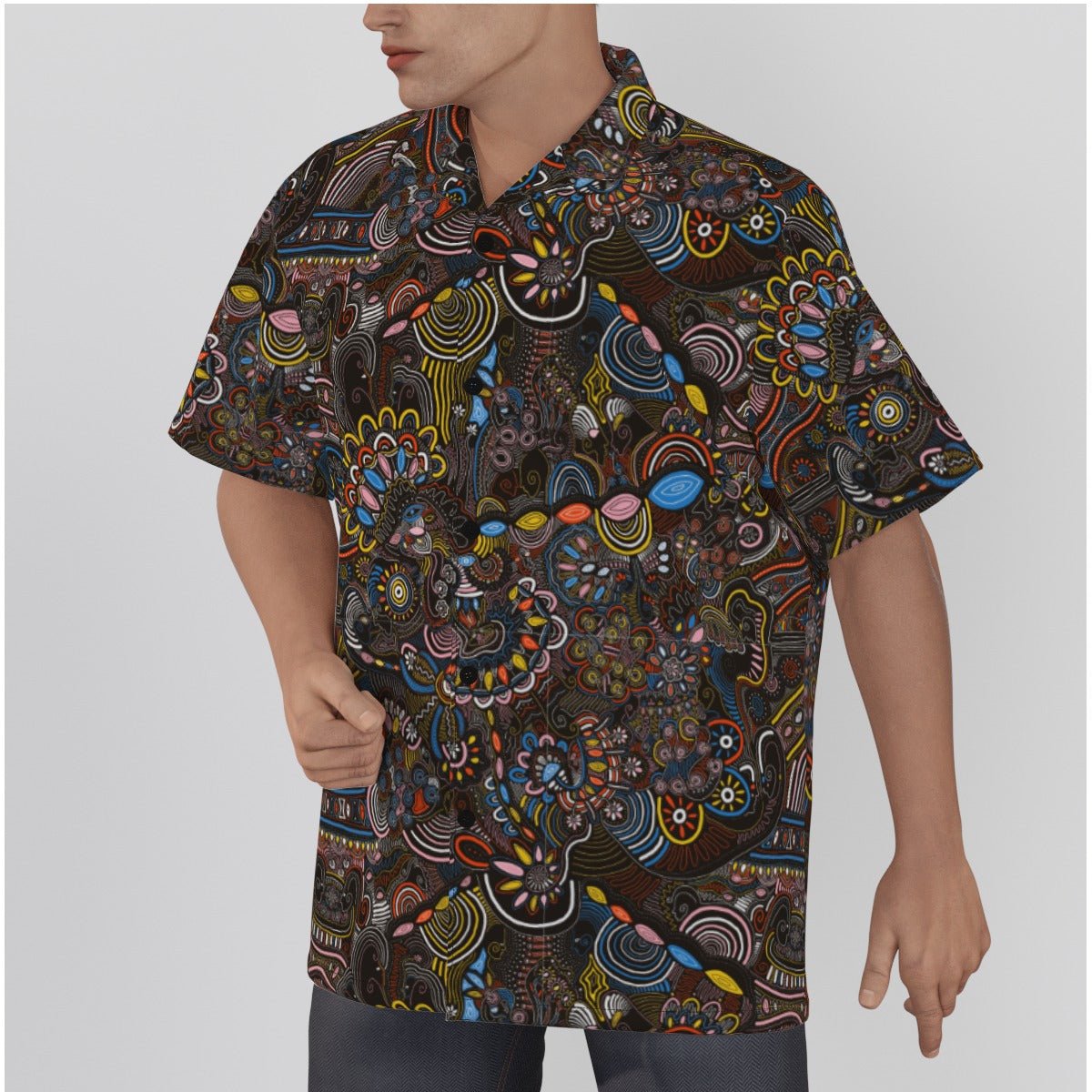 "Festival Of Souls" - Men's Hawaiian Shirt | Shirts & Tops | All Around Artsy Fashion