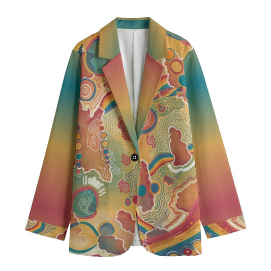 "Mitochondria Map" - Women's Blazer | Jackets & Hoodies | All Around Artsy Fashion