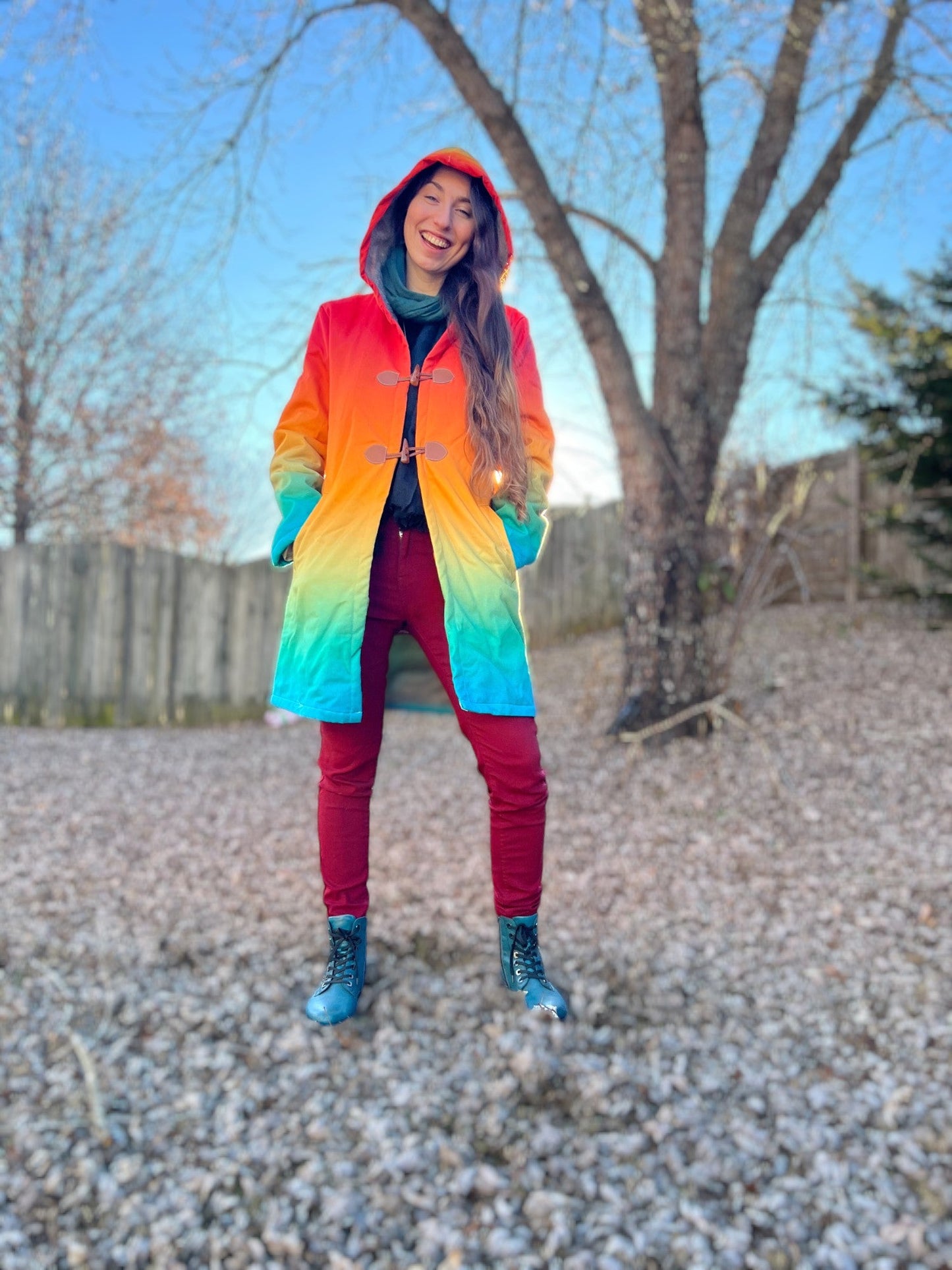 Rainbow Coat | Jackets & Hoodies | All Around Artsy Fashion