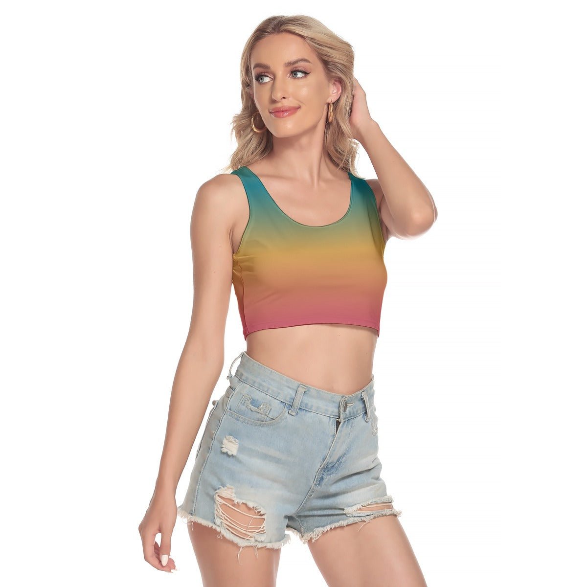 Rainbow Crop Top | Shirts & Tops | All Around Artsy Fashion