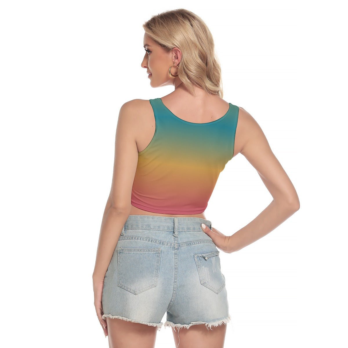 Rainbow Crop Top | Shirts & Tops | All Around Artsy Fashion