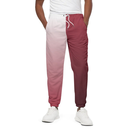 Red & White Two-Tone Sweatpants | Pants | All Around Artsy Fashion
