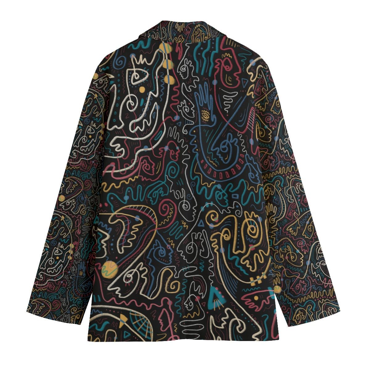 "Soul Scribbles" - Women's Blazer | Jackets & Hoodies | All Around Artsy Fashion