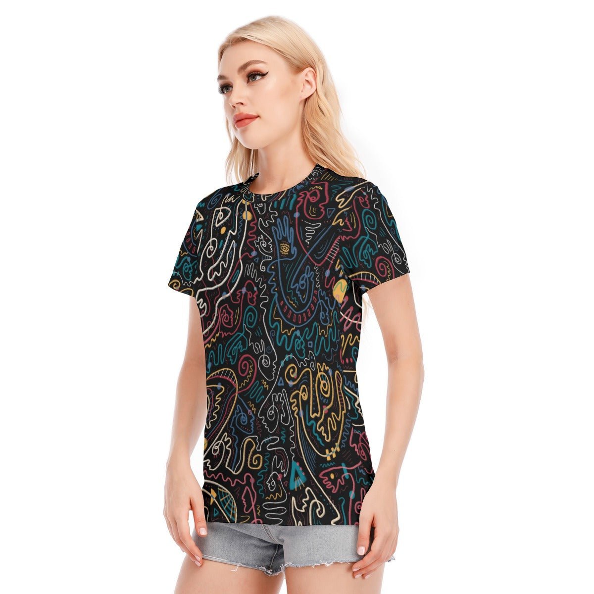 "Soul Scribbles" - Women's T-Shirt | T-Shirts | All Around Artsy Fashion