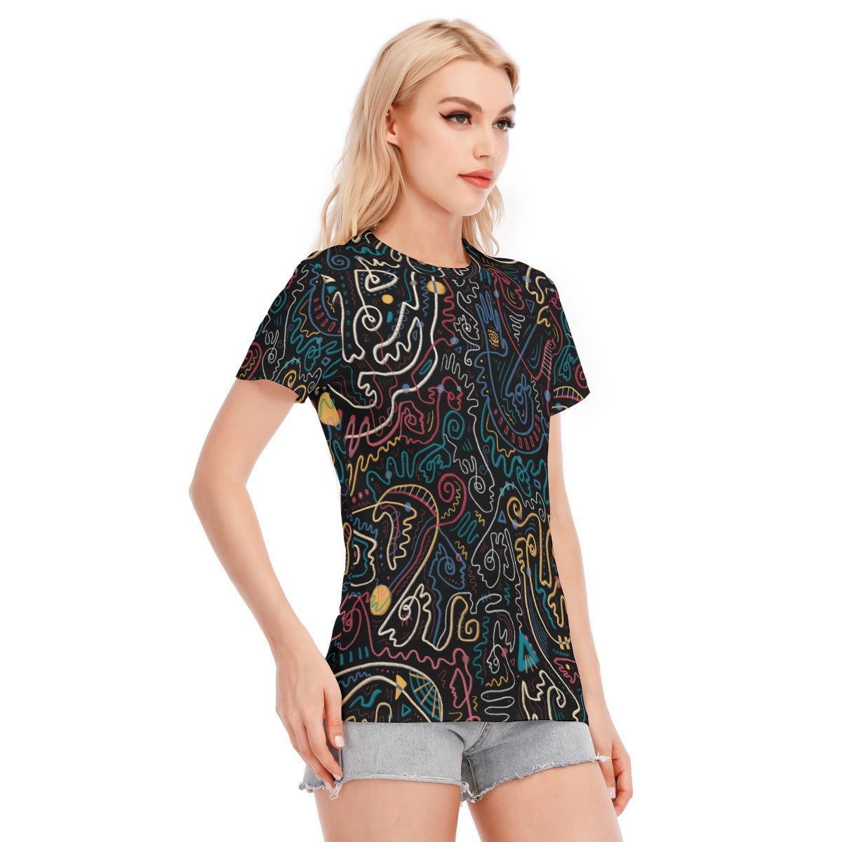 "Soul Scribbles" - Women's T-Shirt | T-Shirts | All Around Artsy Fashion