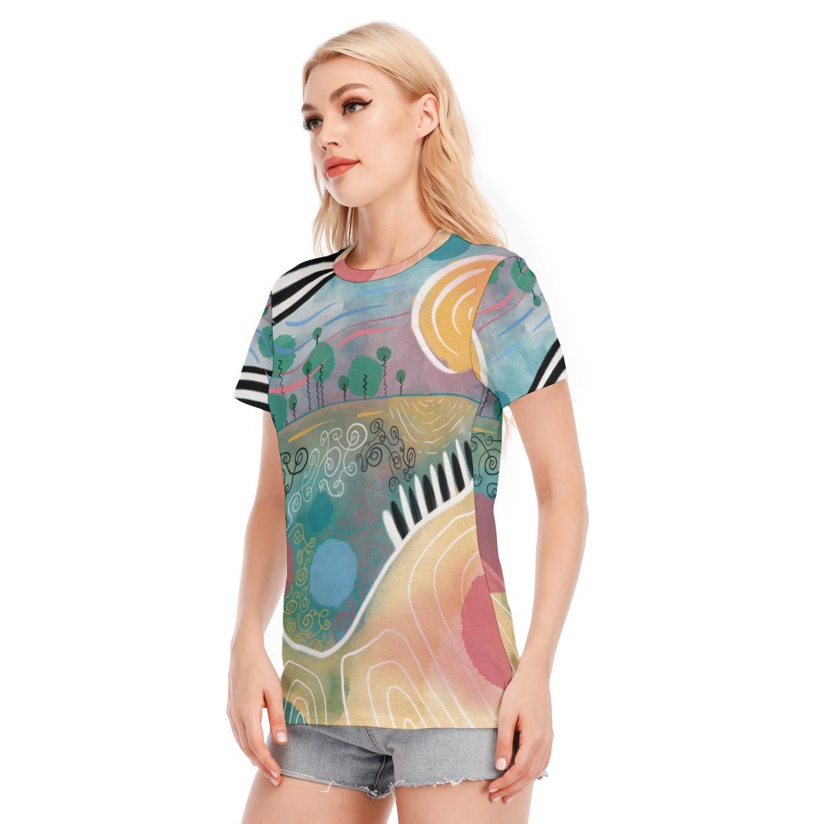 "Summer Serendipity" - Women's T-Shirt | T-Shirts | All Around Artsy Fashion