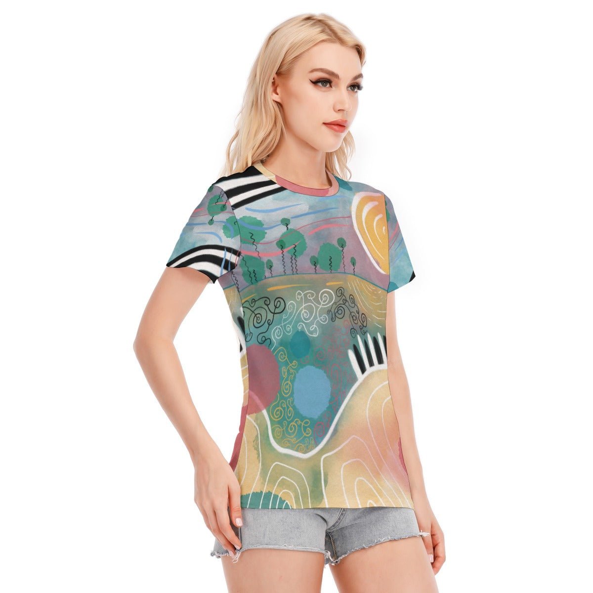 "Summer Serendipity" - Women's T-Shirt | T-Shirts | All Around Artsy Fashion