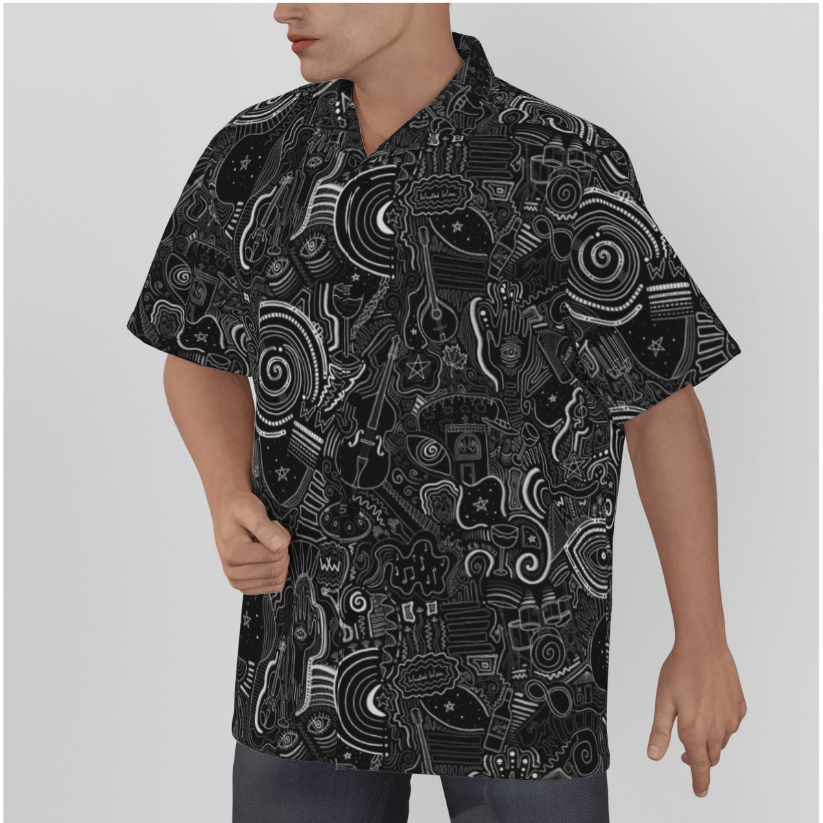 "Wasted Wine" - Men's Hawaiian Shirt | Shirts & Tops | All Around Artsy Fashion